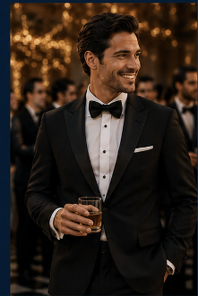 Tuxedo negro para eventos y celebraciones